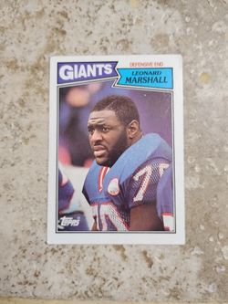 Topps Leonard Marshall NY Giants Football Card