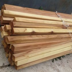50 pieces red ceder 1"1" by 28 1/2
