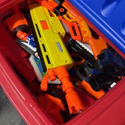 Little Tikes Bin Full Of Nerf Guns