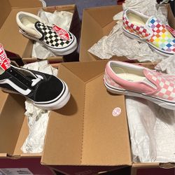 VANS NEW Shoes Sz 1 Each Pair Is $ 35 