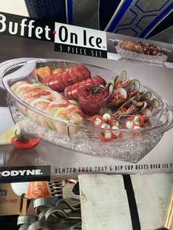 Brand New Never Used Buffet On Ice Dish