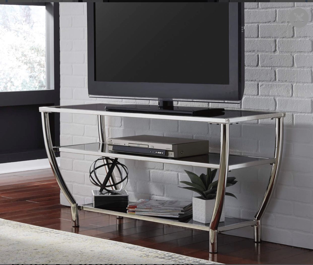 Chrome TV Stand.