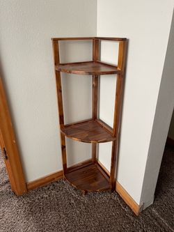 4-Tier Wooden Corner Shelf