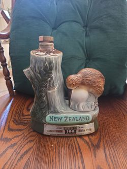 Jim Beam New Zealand Kiwi Ceramic Decanter