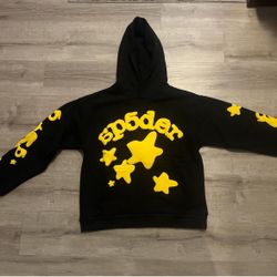 black and yellow spider hoodie/sweater