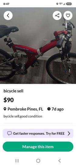 I sell mountain bicycle in good conditoon, have two cover