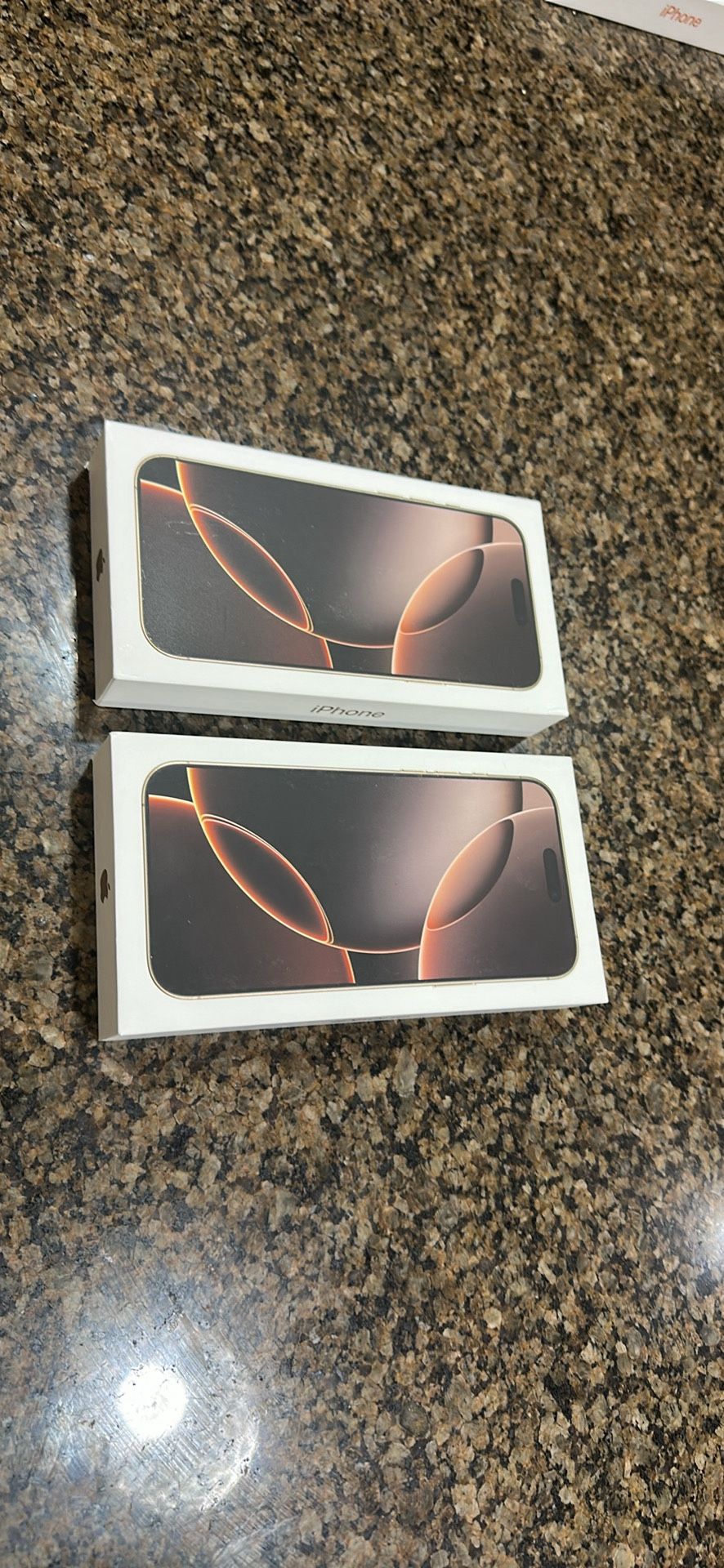 Brand new selead apple 16 pro max factory uncloked with year warrnaty