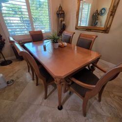 Large Expandable Wood Dining Table