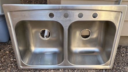 Kohler Toccata Drop In Stainless Steel Kitchen Sink 33” 4 Hole Double Bowl