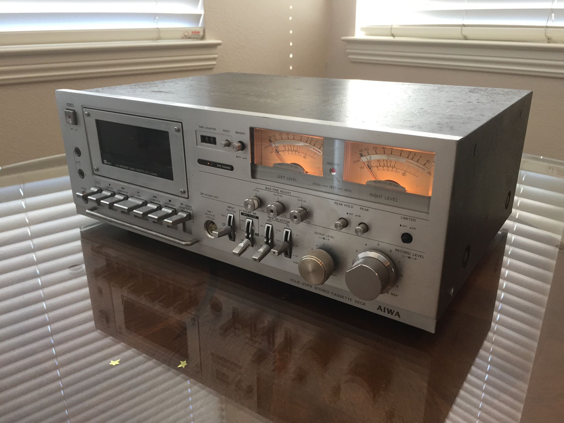 Aiwa AD-6800 vintage stereo cassette tape deck