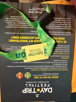 2 Day GA day trip wristband