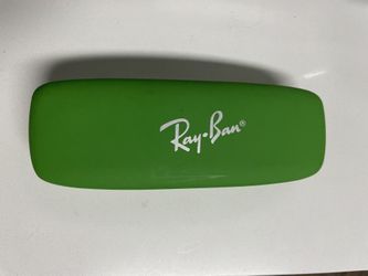 Ray-Ban Gatto Slim Hard Clamshell Sun Eye Glasses Green/Red Velvet Lined