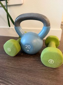 20 lb Kettlebell and 8 lb Dumbbell Set