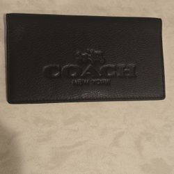 NEW COACH LEATHER CHECKBOOK 