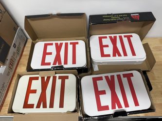 4 Commercial Electric LED Exit Sign