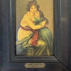 Antique 1800’s Late19th Century French Plaque Wall Art Collectible Antique Vigee Le Brun Painting Artist Signed Paris  Rare
