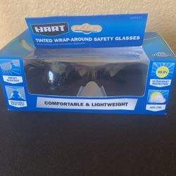 HART Tinted Wrap-Around Safety Glasses, Anti-fog, UV Protection
