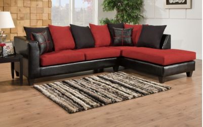 Brand new red and black sectional! Other sofa saves here