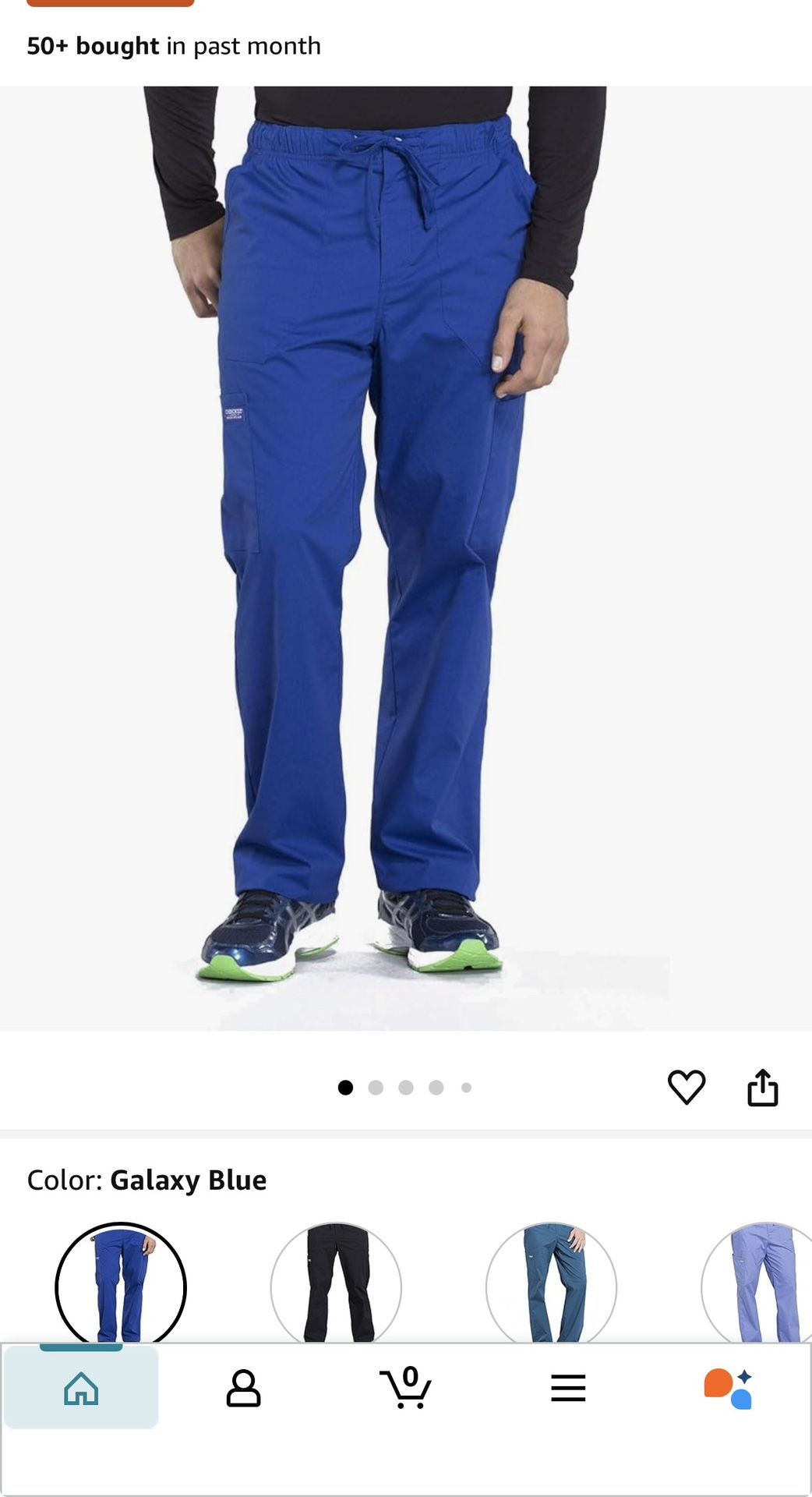 Three Brand New Cherokee Royal Blue Scrubs With Label. Medium Tall.