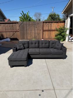 Free Delivery! Black Sectional Couch