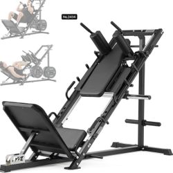 45 Degree Leg Press for Home Gym - Professional Lower Body Workout Machine for Fitness and Strength Training,Black