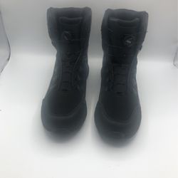 Men’s Tactical Boots Military Boots Durable Work Boots Climbing Boots Outdoor Boots Lightweight Black Size 46 AS33