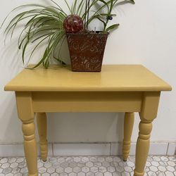 Yellow Accent Table - Wooden 