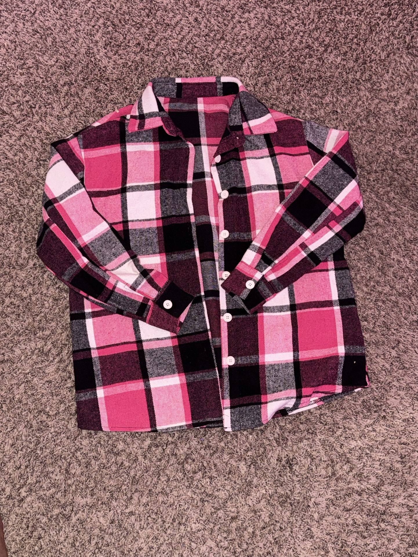 pink oversized flannel
