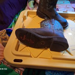 Bling BLELTS  large/ Cowgirl Boots Justins Size 9