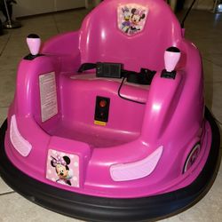 Pink Minnie Mouse Bumper Car Ride-On 