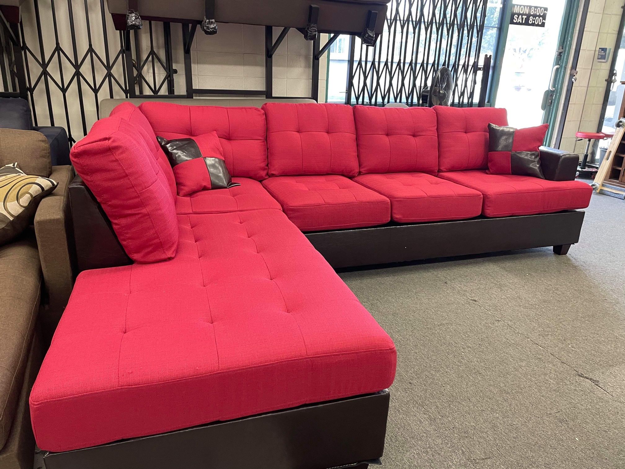 New Red Sectional Couch Only $50 Down Payment