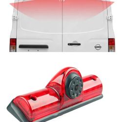 Third Brake Light Backup Camera Top Roof Lamp LED Reverse Parking Camera Replacement for Nissan NV 1500/2500/3500 S SV SL Cargo Vans Transporter 2011-