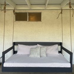 Custom Built Hanging Daybed Porch Swing – Twin Size