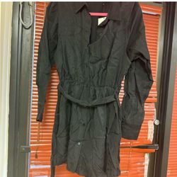 NWT Zara Women’s Black Shirt Dress S Size 