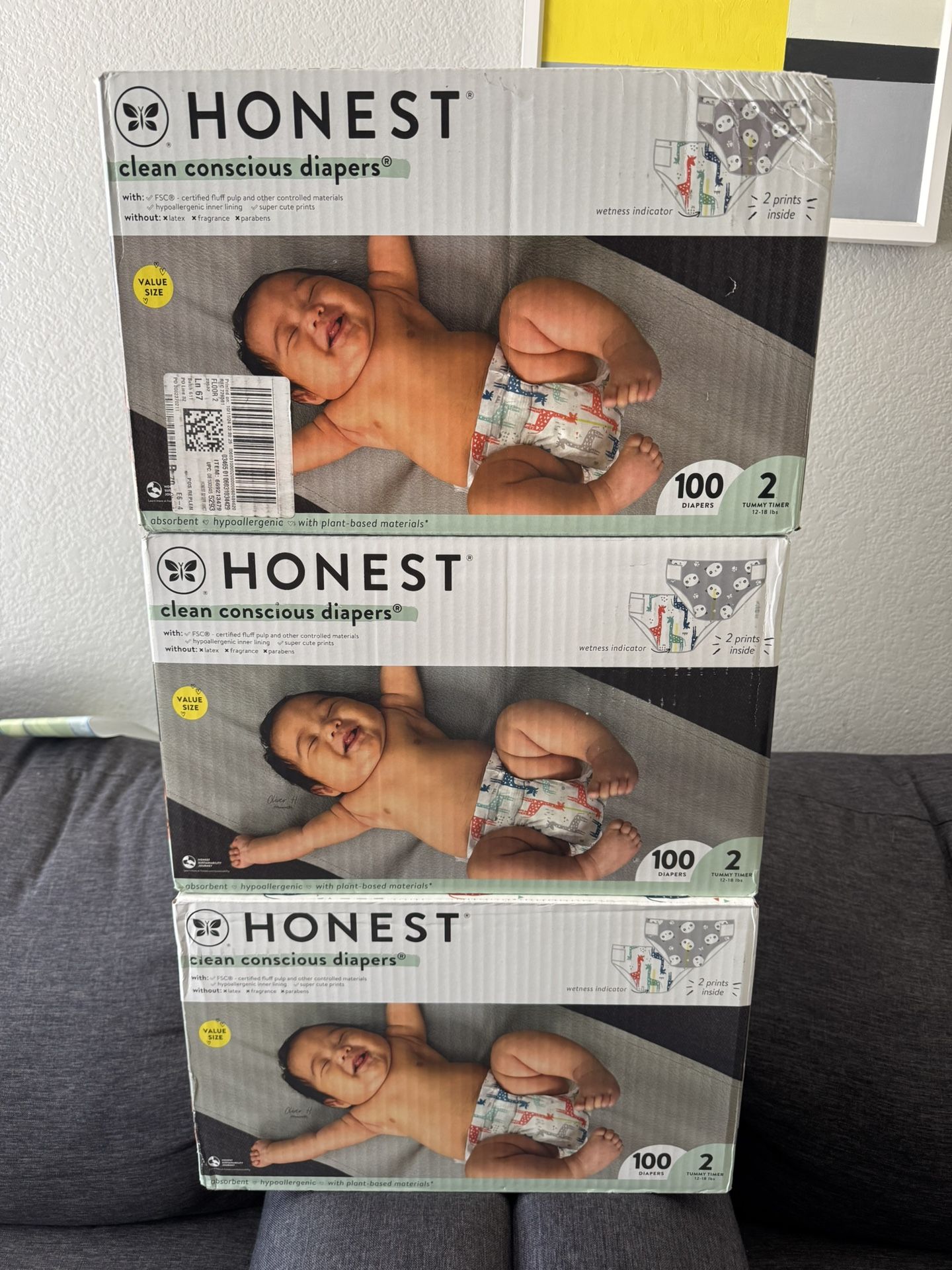 Honest Diapers Size 2,4,5,6