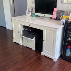 White IKEA desk 