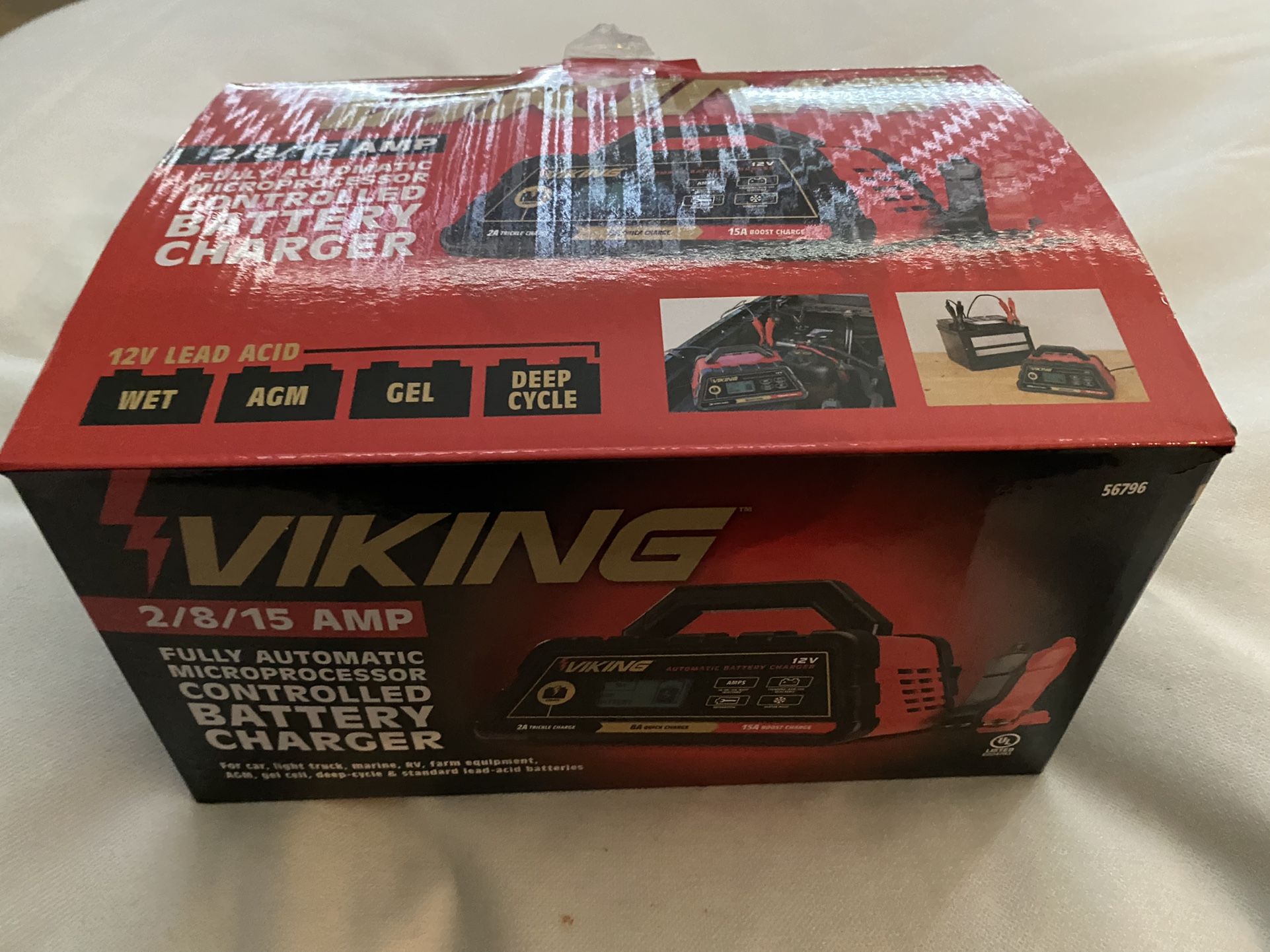 2/8/15 Amp Auto LCD Microprocessor Controlled High Frequency Battery Charger 12v