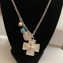 Cross Pendant Lady Necklace Faith Rhinestone Jewellery