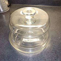 Cake Plate And Cloche, French