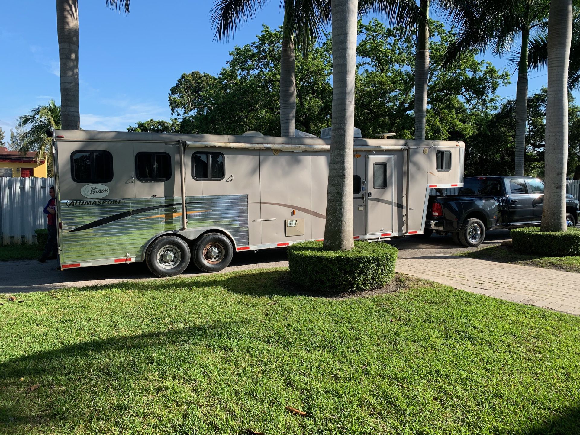 Bison RV camper, horse trailer, goose neck