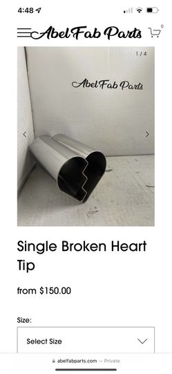 Single Broken Heart Exhaust Tip