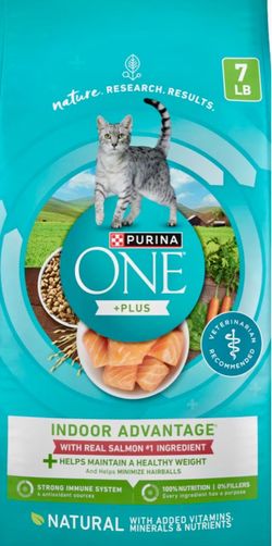 Purina ONE +Plus Indoor Advantage Cat Food – Salmon – 7 lb