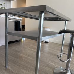 Industrial Kitchen Table/ Island/ Fabric Table. 