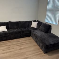 New Black Sectional 