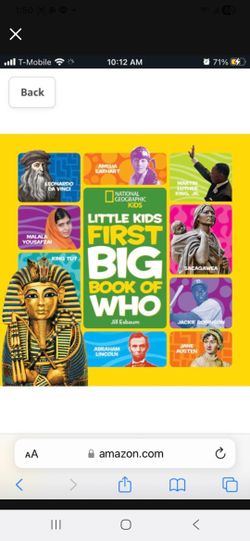 NEW National Geographic Kids First Big Book Of Who Non-fiction Storybook Story Book