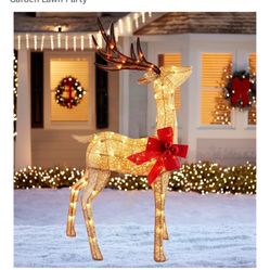 4 Ft Lighted Reindeer Decoration