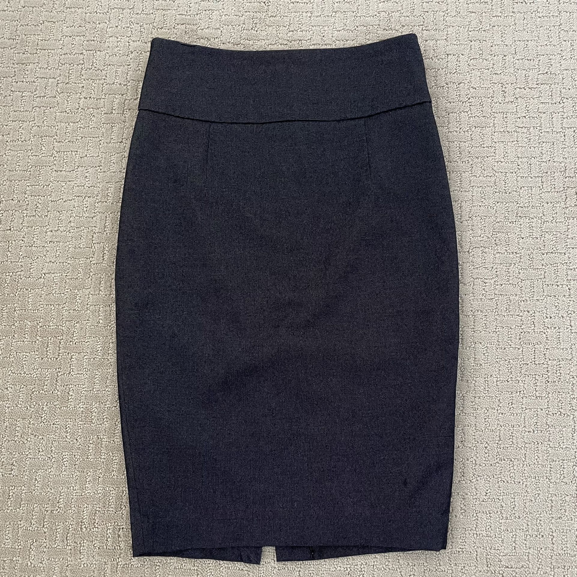 Zara Basic Black Pebble Pencil Skirt, XS