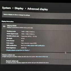Samsung Odyssey G8 1440p OLED 175hz 34in