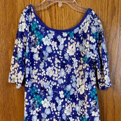 Girls Pretty Floral Print Dress Size 8 (M)