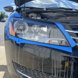 Before And After Headlight Restoration